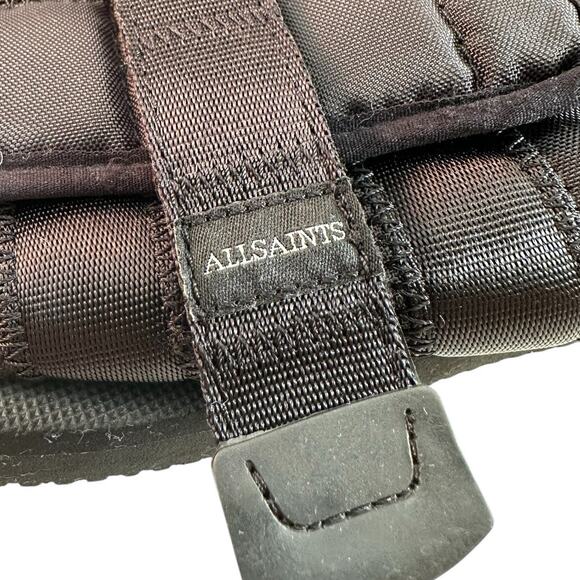 Allsaints Coleman Black Slip-On Recovery Sandals Mens 11.5 Preowned - Picture 5 of 6